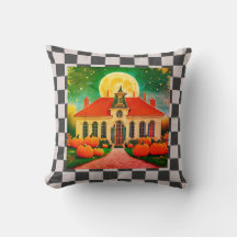 Fall Moon Throw Pillow