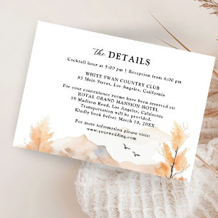 Fall Mountain Rustic Wedding Detail Enclosure Card