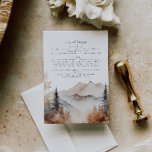 Fall Mountain Wedding Details Card<br><div class="desc">This is a mountain wedding details card featuring a beautiful watercolor fall mountain scene and an elegant font pairing. Edit all wording and all colours except for the colour of the watercolor mountain scene. The colour of the evergreen drop is not editable. // For matching items, please visit the "SAWYER"...</div>