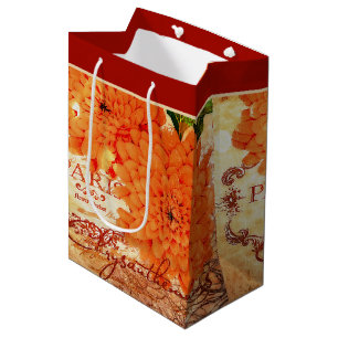 Fall mums medium gift bag