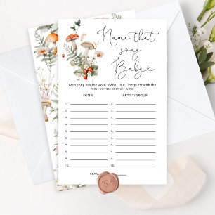 Fall mushroom Name that song baby shower game