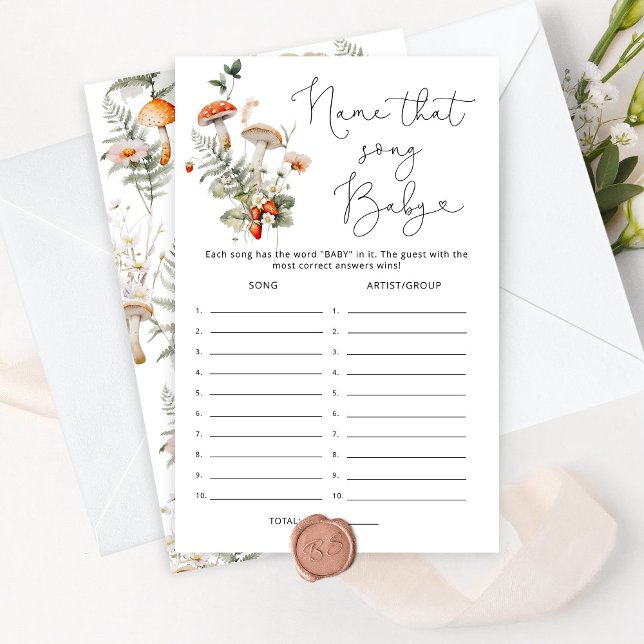 Fall mushroom Name that song baby shower game (Creator Uploaded)