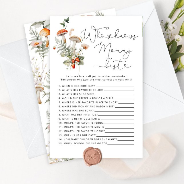 Fall Mushroom Who knows mummy best shower game (Creator Uploaded)