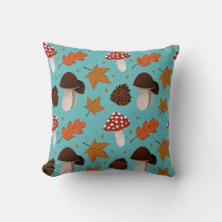 Fall & Mushrooms Pattern Cushion