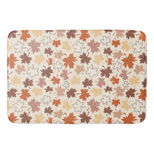 Fall nature, autumn maple leaf thanksgiving's day bath mat