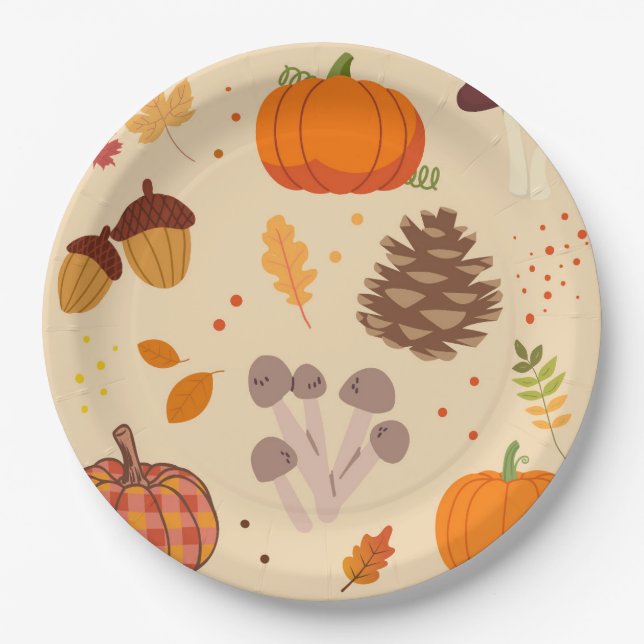  Fall Nature Paper Plate (Front)