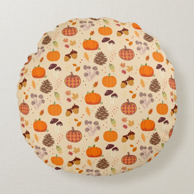 Fall Nature Round Cushion (Front)