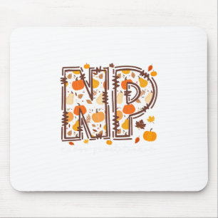 Fall Np Nurse Practitioner Pumpkin Autumn Thanksgi Mouse Pad