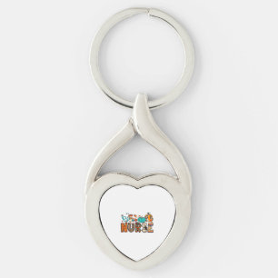 Fall Nurse Leopard Cowhide Pumpkin Fall 744 Key Ring