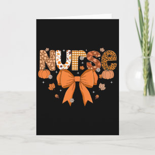 Fall Nurse Shirt Women Pumpkin Season Autumn Thank Card