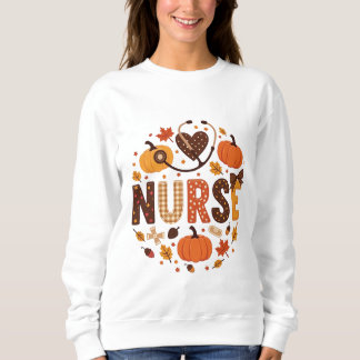 Fall Nurse – Watercolor Cute & Colourful Sweatshirt