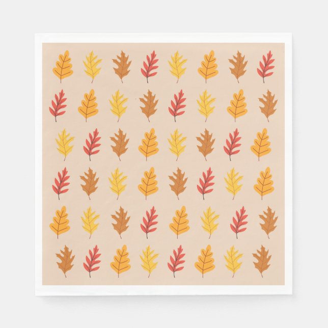 Fall Oak Leaves Napkin (Front)