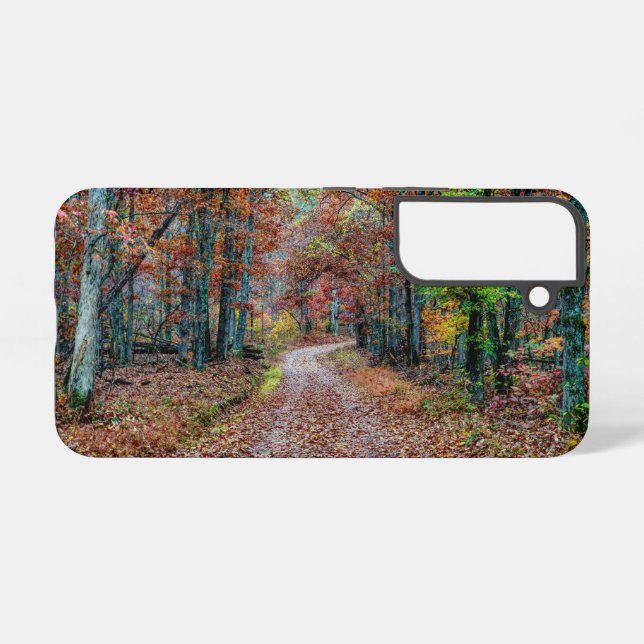 Fall On The Dirt Road Samsung Phone Case (Back Horizontal)