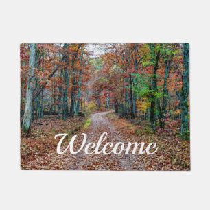 Fall On The Dirt Road Welcome Doormat