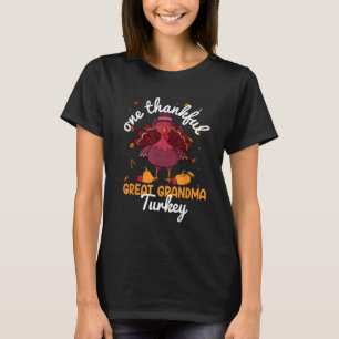 Fall one thankful great grandma Turkey family Than T-Shirt