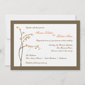 Fall or Autumn Wedding Invitation