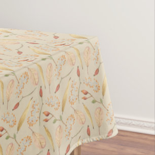 Fall or Thanksgiving Nature Pattern Tan Tablecover Tablecloth