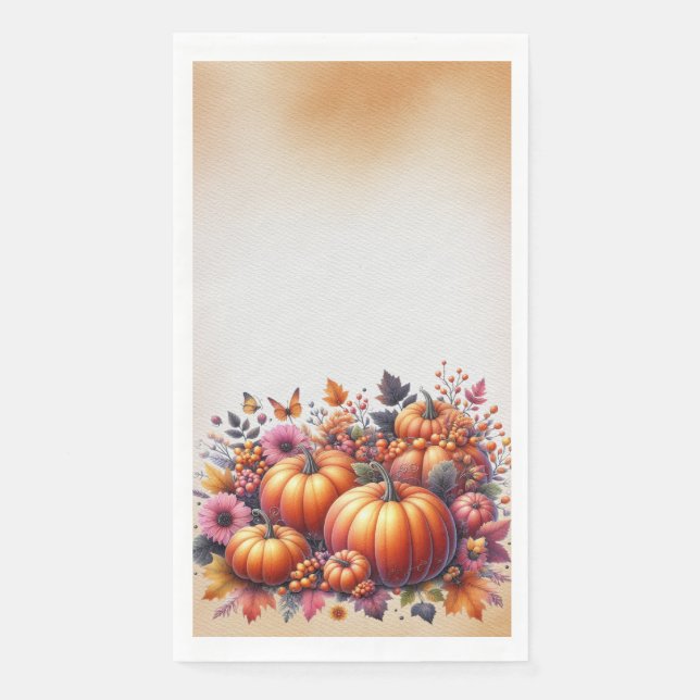 Fall or Thanksgiving themed Table Decor Napkin (Front)
