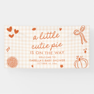 Fall Orange A Little Cutie Pie Baby Shower Welcome Banner