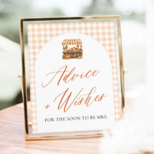 Fall Orange Fresh Off The Market Advice and Wishes Poster