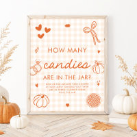 Fall Orange Hand Drawn Guess How Many Candies Game