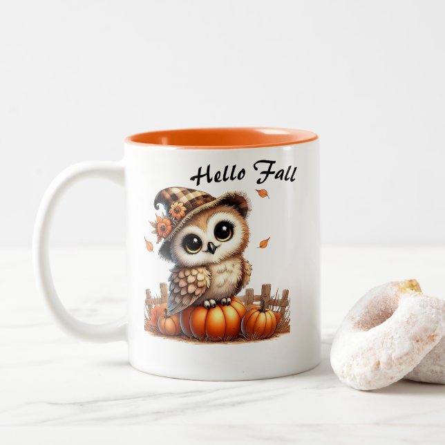Fall Owl Coffee Mug (With Donut)
