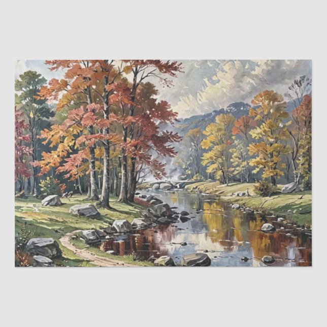 Fall Painting Print Tissue Paper (Front)