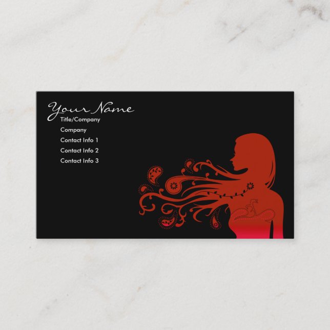 fall paisley business card (Front)