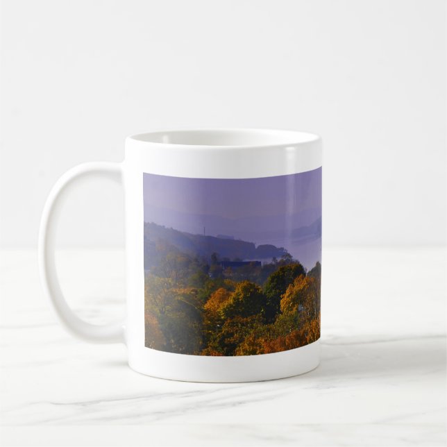 Fall Panoramic of Hudson River Coffee Mug (Left)
