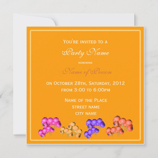 Fall parties invitation (Front)