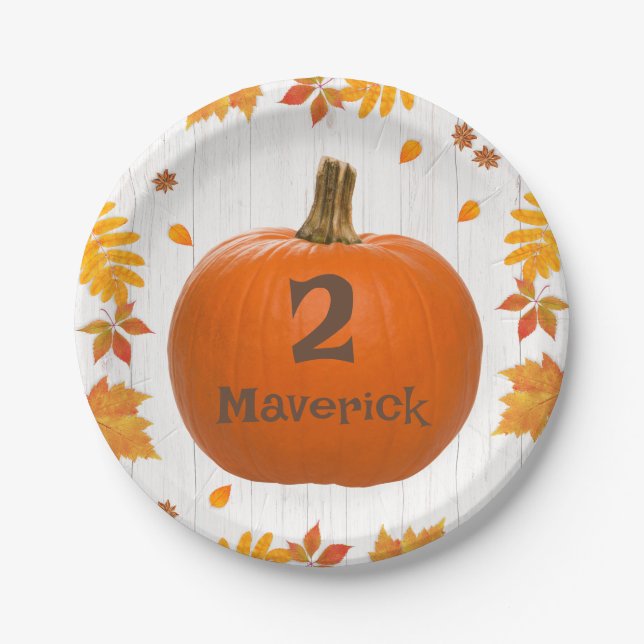 Fall Party Plates - Pumpkin (Front)