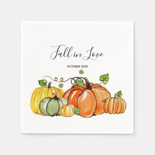 fall party, pumpkin, autumn Cocktail Paper Napkins