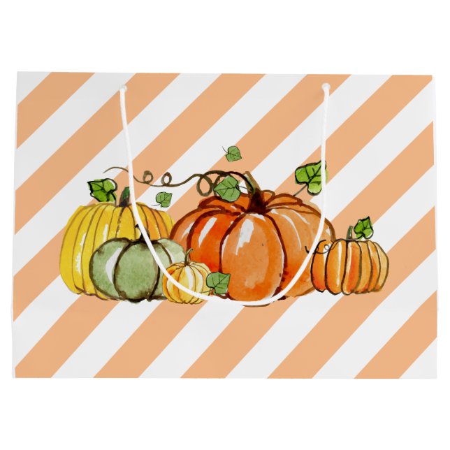 fall party, pumpkin,  birthday party Gift Bag (Back)