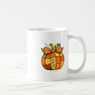 Fall Patchwork Pumpkin Autumn Halloween Thanksgivi Coffee Mug