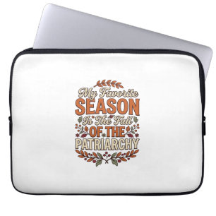 Fall Patriarchy Vintage Feminist Autumn Shirt Desi Laptop Sleeve