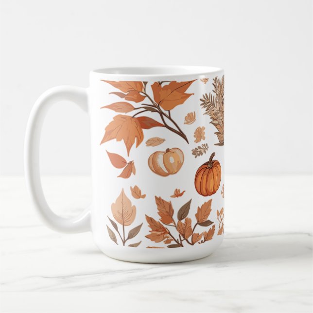 Fall pattern design coffee mug (Left)