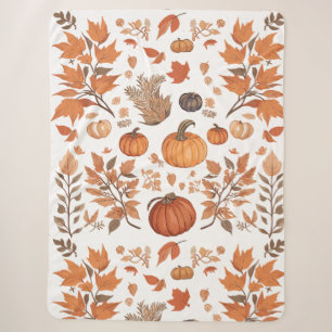 Fall pattern design sherpa blanket