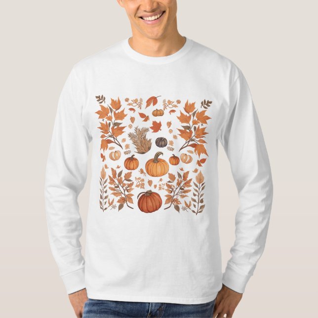 Fall pattern design  T-Shirt (Front)