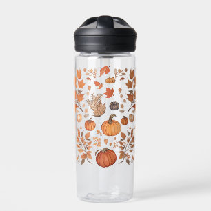 Fall pattern design water bottle