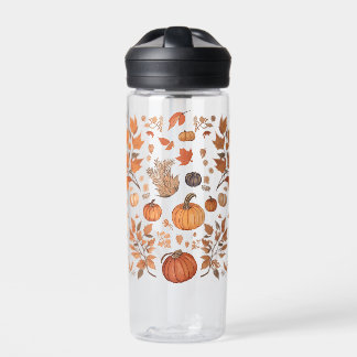 Fall pattern design water bottle