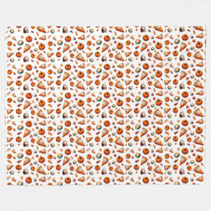 Fall Pattern Fleece Blanket