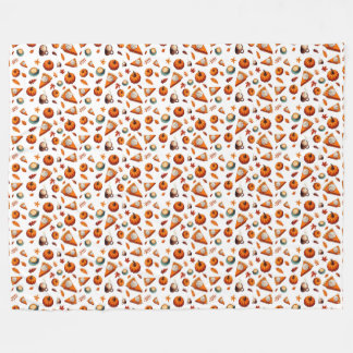 Fall Pattern Fleece Blanket