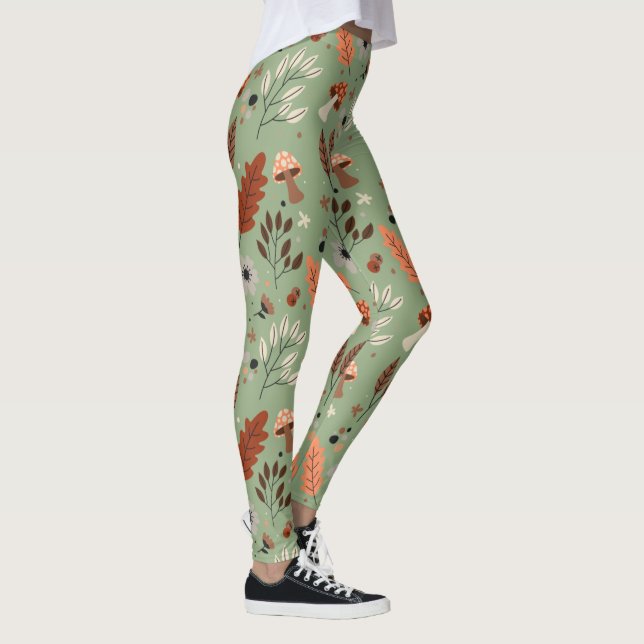 Fall Patterned Graphic Leggings (Right)