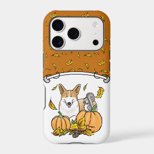 Fall Pembroke Welsh Corgi (red 1) Pumpkins Cute