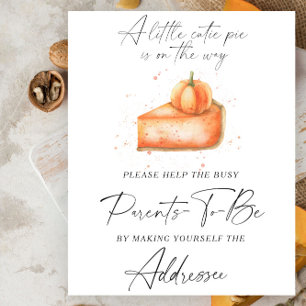 Fall pie - Help the Busy Parents-to-Be Addressee Poster
