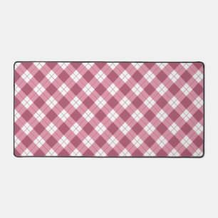 Fall Pink Chequered Desk Mat