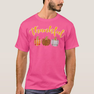 Fall Plaid Pumpkin Thankful Women, Thanksgiving Be T-Shirt