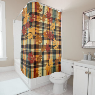 Fall Plaid Shower Curtain