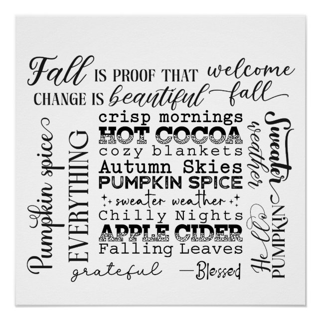Fall-Poster-Wall Art-Digital Download Poster (Front)