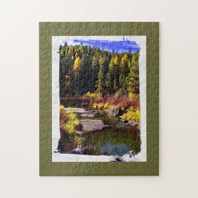 Fall Powder River Jigsaw Puzzle (Vertical)